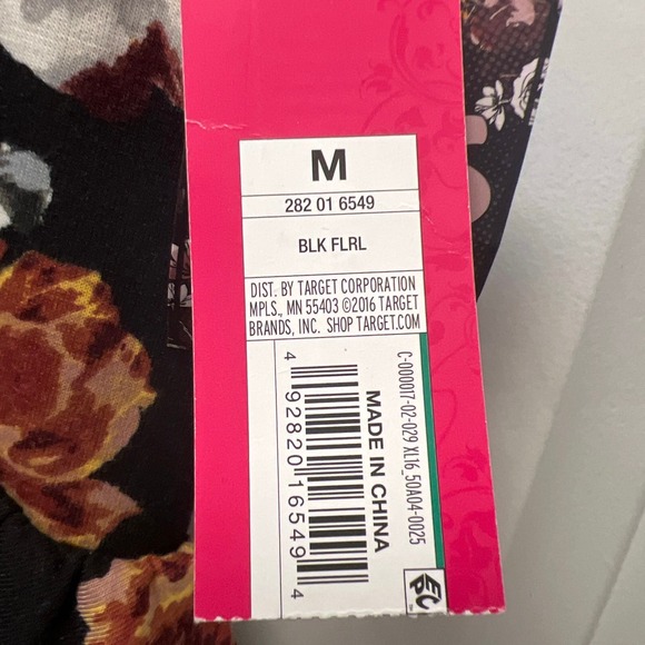 NWT Xhilaration 90s Remix Collection Women’s Ruffle V Neck‎ Floral Bodysuit Sz M - Picture 3 of 5